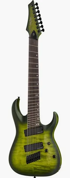 Harley Benton MultiScale-8 QEB edestä