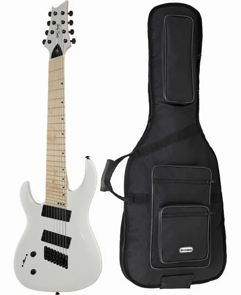 Harley Benton R-458MN LH WH MS w/Bag edestä