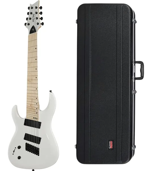 Harley Benton R-458MN LH WH MS w/Case edestä