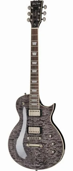 Harley Benton SC-Custom III Quilt Midnight edestä