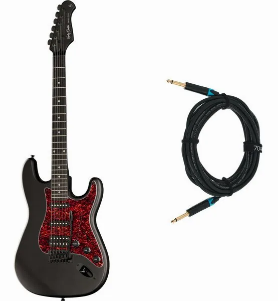Harley Benton ST-20HSS SBK Standard w/Cable edestä