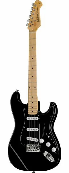 Harley Benton ST-57DG Black Tribute edestä