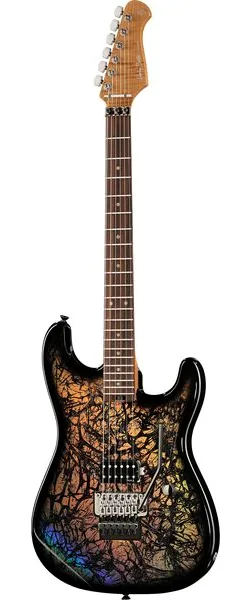 Harley Benton ST-80FR Holographic edestä