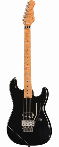 Harley Benton ST-80FR MN Black edestä