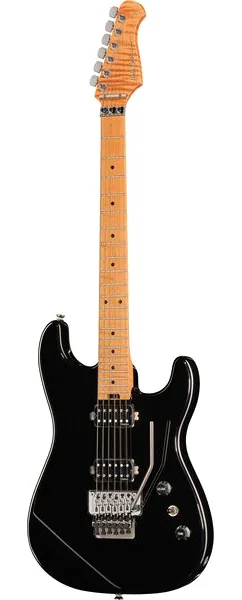 Harley Benton ST-80FR MN HH Black edestä