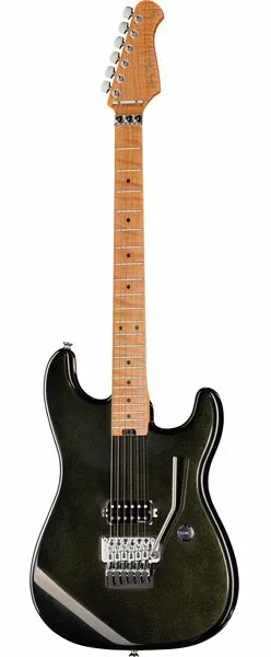 Harley Benton ST-80FR MN Lime Sparkle edestä