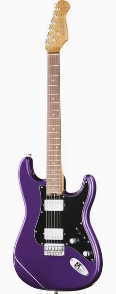 Harley Benton ST-Modern Plus HH Purple MT edestä