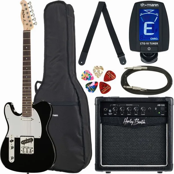 Harley Benton TE-20 BK Lefthand Std. 1 edestä