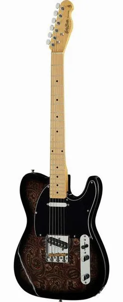 Harley Benton TE-70 Black Paisley edestä