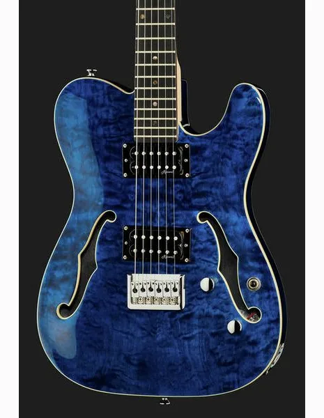 Harley Benton TE-90QM HH Trans Blue, yksityiskohta 4