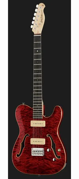 Harley Benton TE-90QM Trans Red, yksityiskohta 2