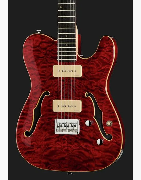 Harley Benton TE-90QM Trans Red, yksityiskohta 4