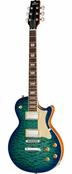 Heritage Guitar Ascent+ H-150 Lake Blue Burst edestä