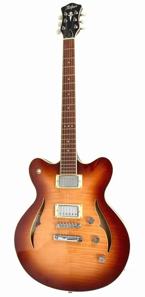 Höfner Verythin CT Special Sunburst edestä