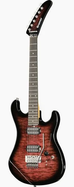 Kramer Guitars The 84 HH Quilt Magenta Burst edestä