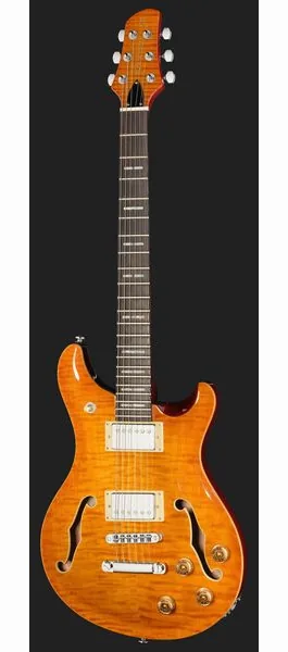 Larry Carlton Q7 Hollow Amber Burst, yksityiskohta 2