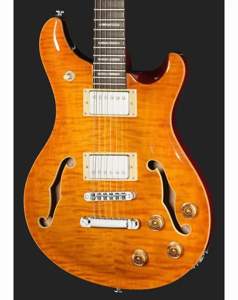 Larry Carlton Q7 Hollow Amber Burst, yksityiskohta 4