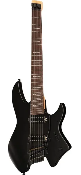Larry Carlton X6 Headless 7 Black Satin edestä