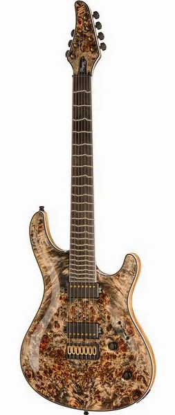 Mayones Guitars Regius Core 7 Trans Graphite edestä