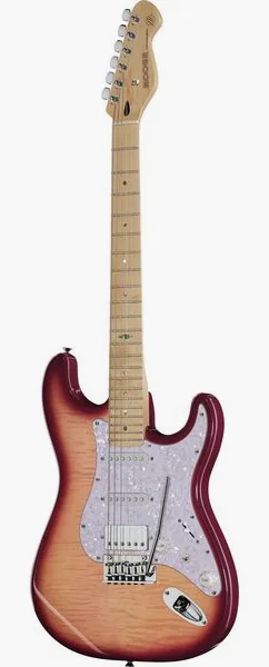 Mooer MSC30 Pro Guitar Sunset Red edestä