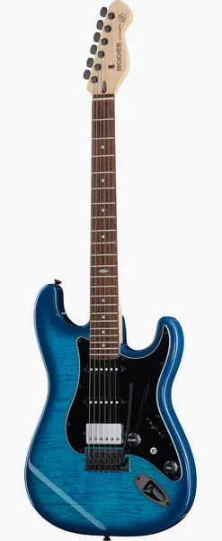 Mooer MSC31 Pro Guitar Blue Burst edestä