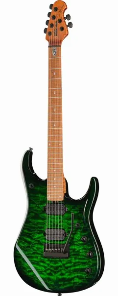 Music Man Petrucci JP15 Green Tiger QT edestä