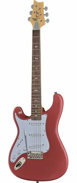 PRS SE Silver Sky Derby Red LH edestä