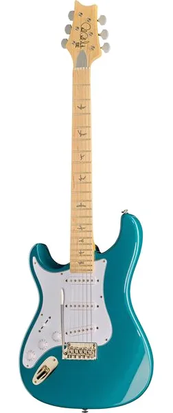 PRS SE Silver Sky Nylon Blue LH edestä
