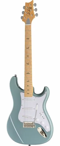 PRS SE Silver Sky Stone Blue Maple edestä