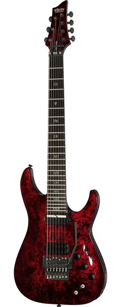 Schecter C-7 FR S Apocalypse Red Reign edestä