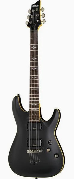 Schecter Demon-6 Satin Black edestä