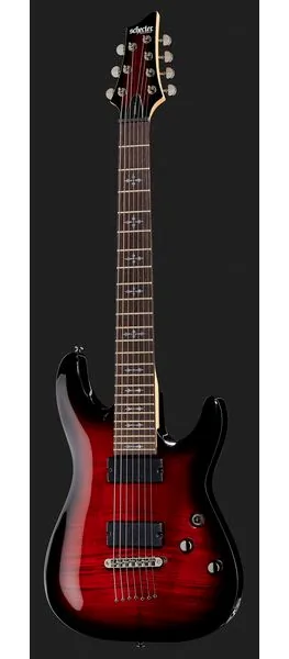 Schecter Demon-7 Crimson Red Burst, yksityiskohta 2