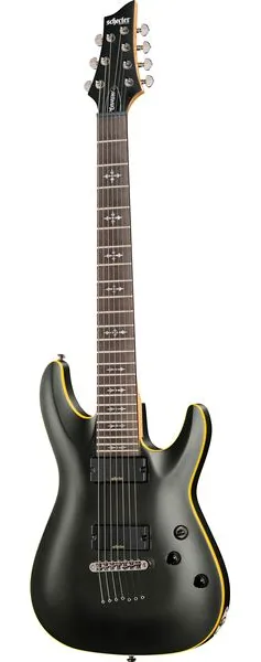 Schecter Demon 7-Satin Black edestä