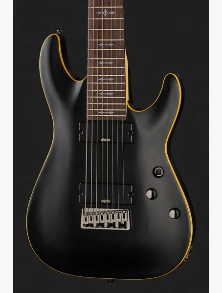 Schecter Demon-8 Aged Black Satin, yksityiskohta 4