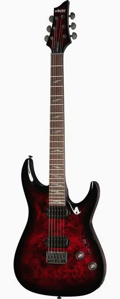 Schecter Omen Elite-6 Black Cherry edestä