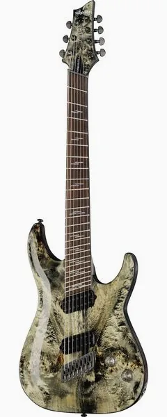 Schecter Omen Elite-7 MS Charcoal edestä