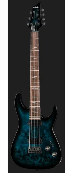 Schecter Omen Elite-7 See Blue Burst, yksityiskohta 2