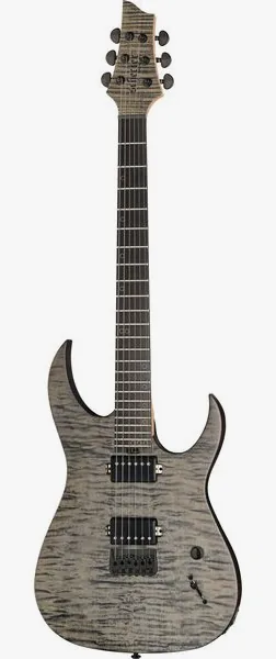 Schecter Sunset Extreme Grey Ghost edestä