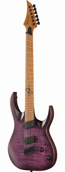 Solar Guitars A1.6FDPB-FF Flame Purple Burst edestä