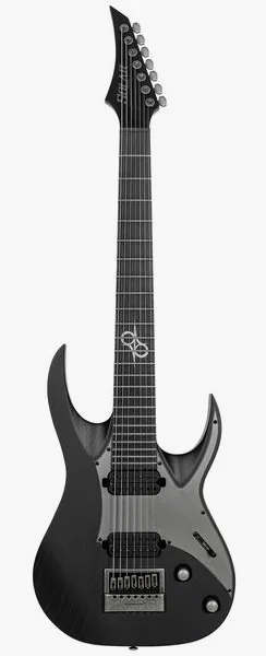 Solar Guitars A1.7DBOP Black Open Pore edestä