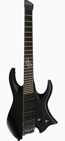 Solar Guitars H2.7C Carbon Black edestä