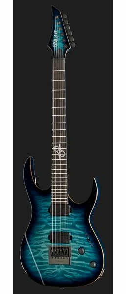 Solar Guitars S1.6AQOB Quilted Ocean Blue Br, yksityiskohta 2