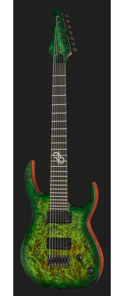 Solar Guitars S1.7AHLB Lime Burst Matte, yksityiskohta 2