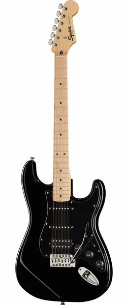 Squier Sonic Strat HSS Black edestä
