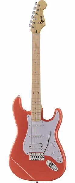 Squier Sonic Strat HSS TCoral edestä