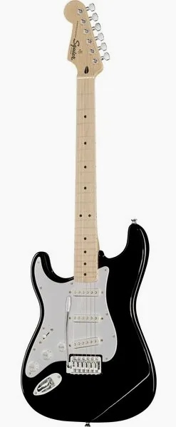 Squier Sonic Strat MN LH Black edestä