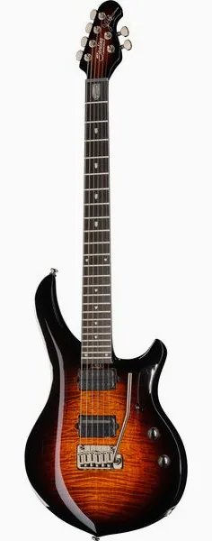 Sterling by Music Man Majesty 200XFM Tiger Eye edestä