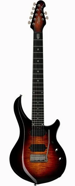 Sterling by Music Man Majesty 207XFM Tiger Eye edestä