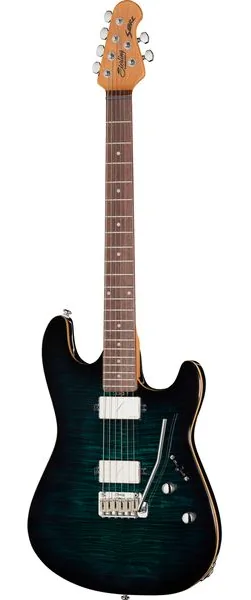 Sterling by Music Man Sabre Deep Blue Burst edestä