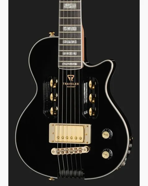 Traveler Guitar EG-1 Custom V2 Gloss Black, yksityiskohta 4